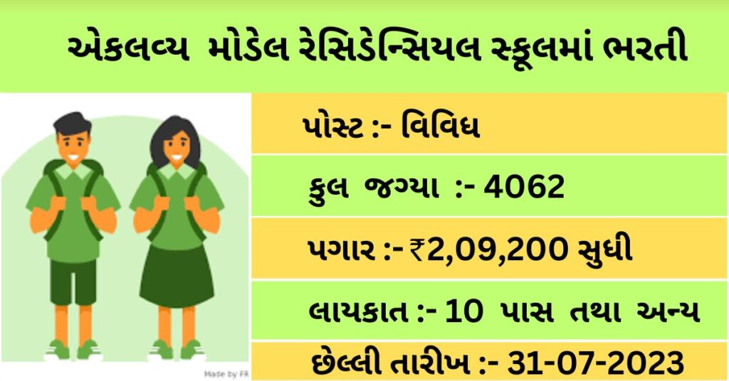 Eklavya School Recruitment 2023