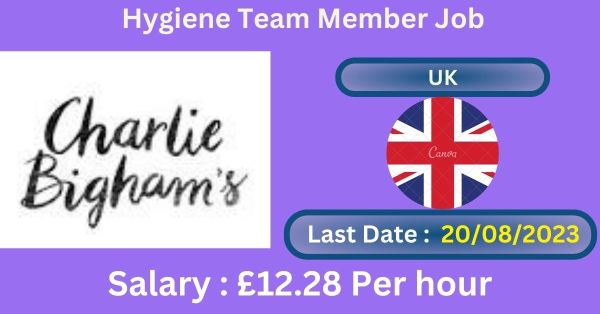 Hygiene Team Member Job in UK