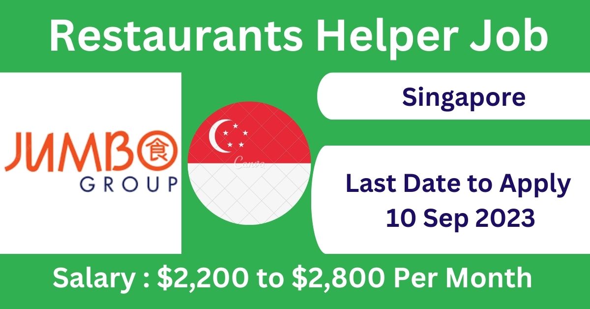 Restaurants Helper Job in Singapore