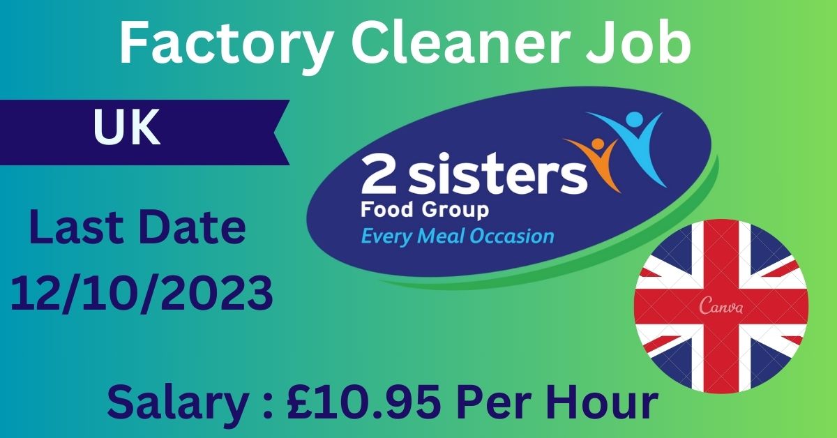 Factory Cleaner Job in UK