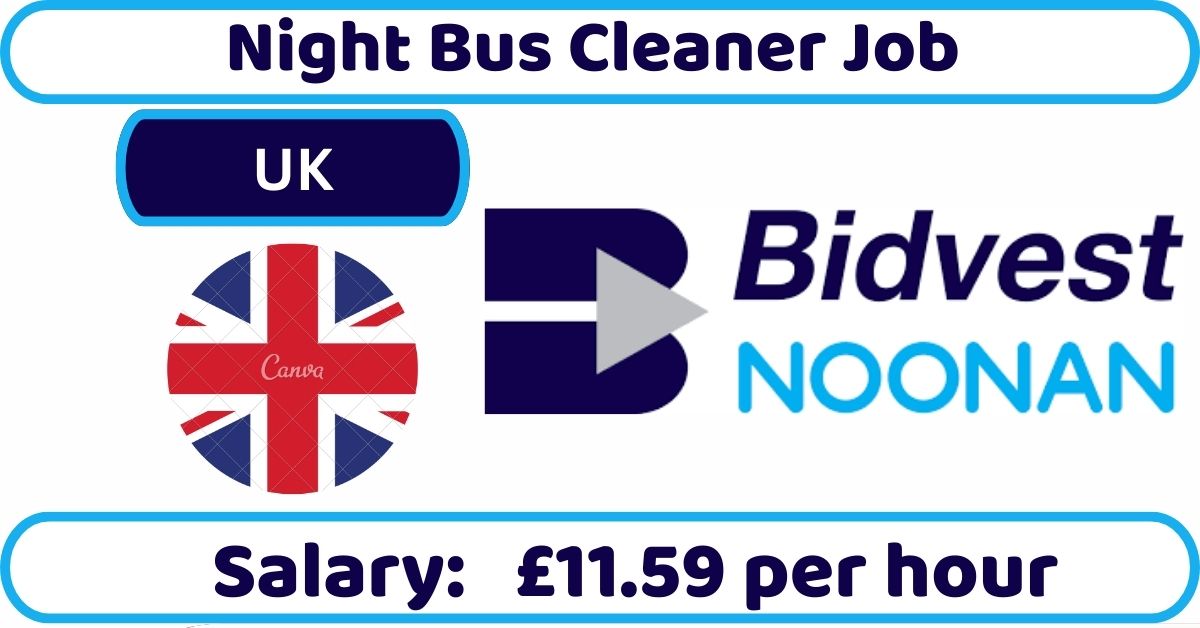 Night Bus Cleaner Job in UK