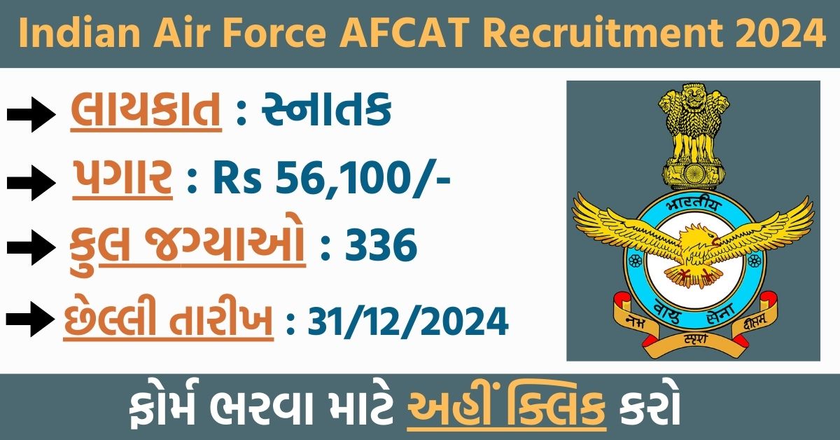 Indian Air Force AFCAT Recruitment 2024