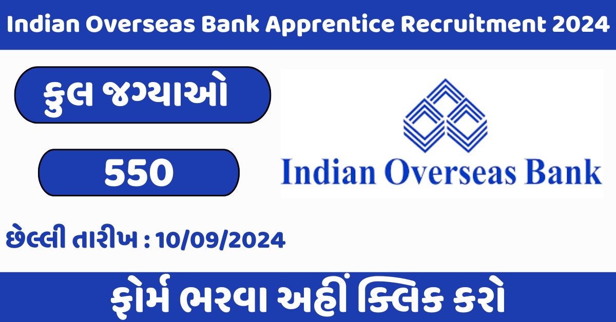 Indian Overseas Bank Apprentice Recruitment 2024