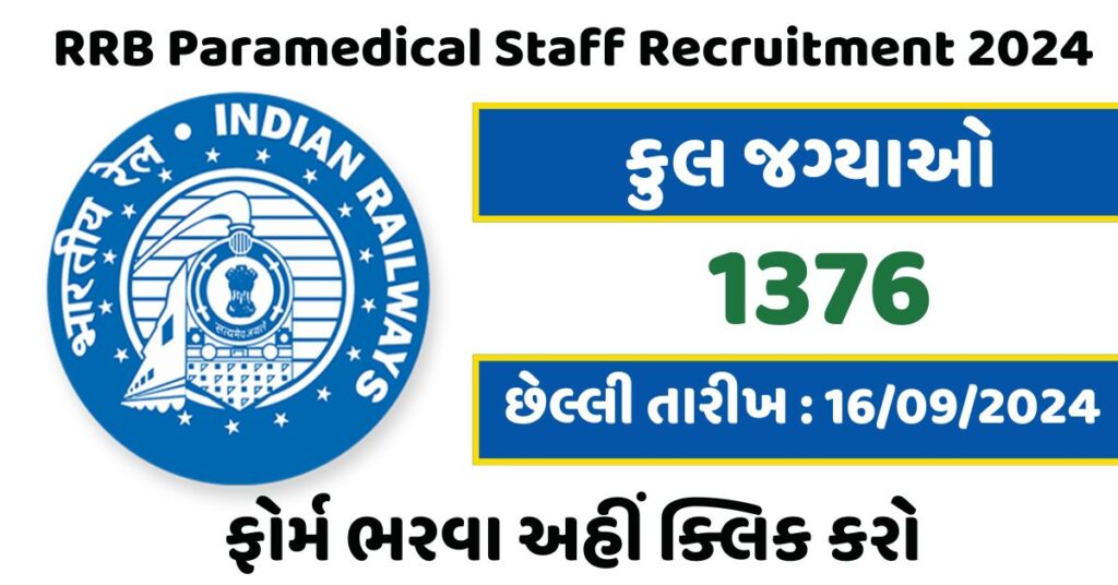 RRB Paramedical Staff Recruitment 2024