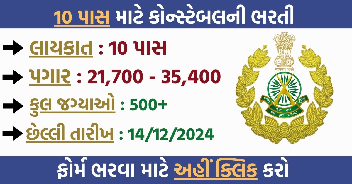 ITBP Constable Recruitment 2024