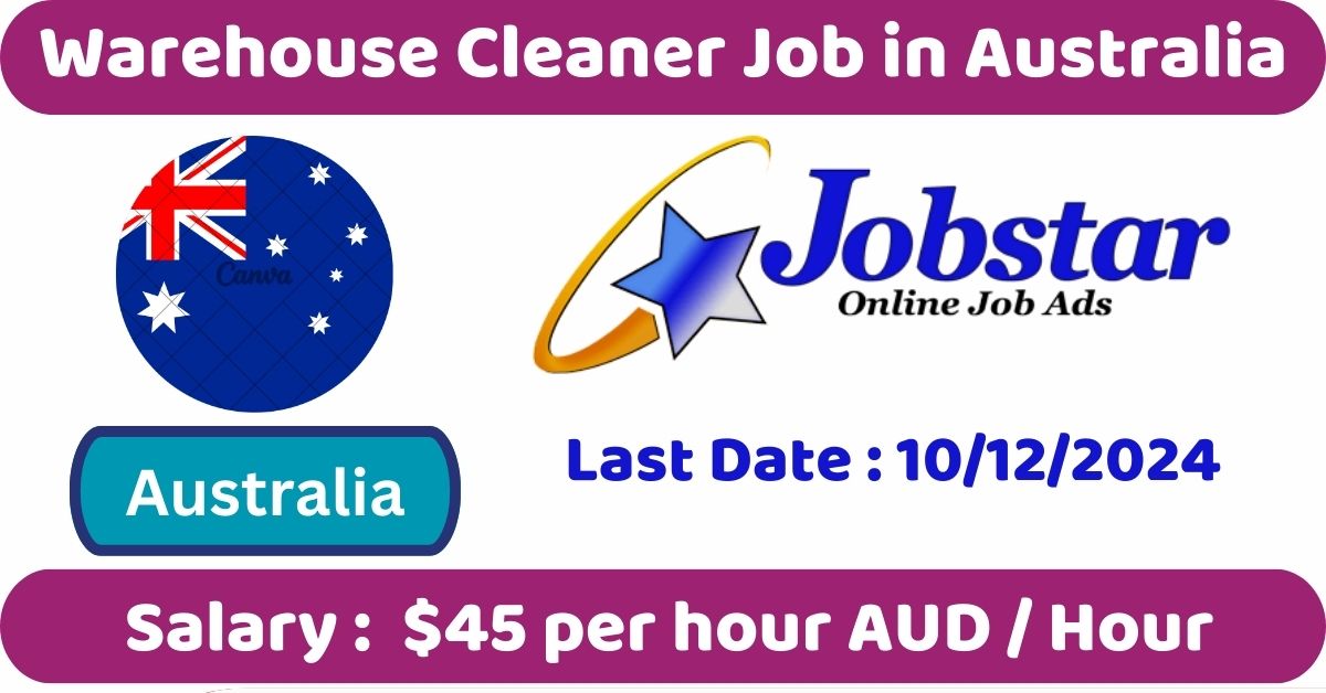 Warehouse Cleaner Job in Australia