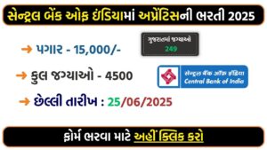 Central Bank of India Apprentice 2025: Apply Online for 4500 Vacancies Now