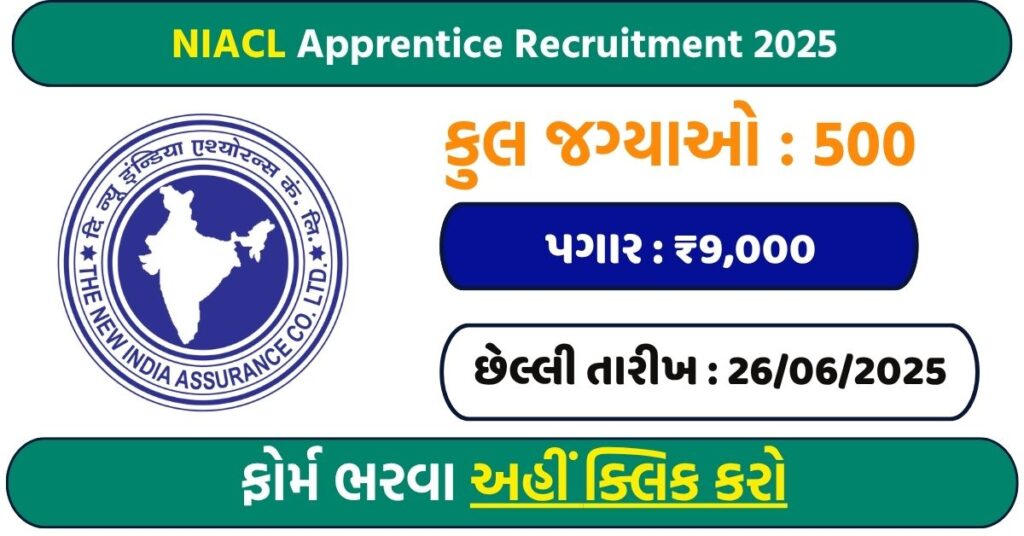 NIACL Apprentice Recruitment 2025: Apply Online for 500 Nationwide Vacancies