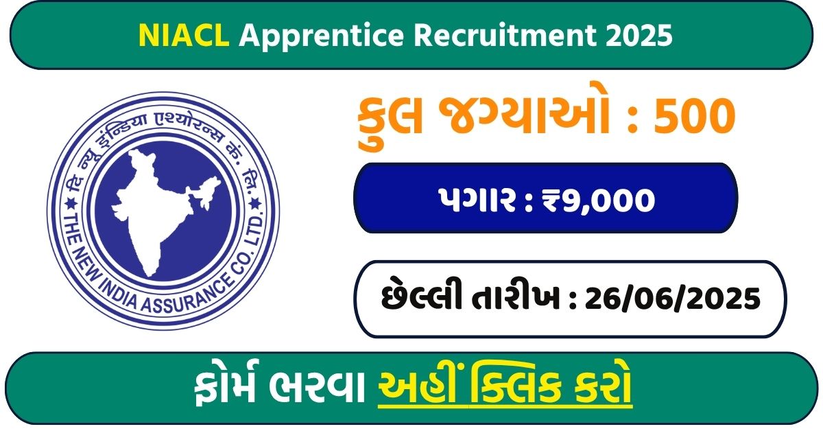 NIACL Apprentice Recruitment 2025: Apply Online for 500 Nationwide Vacancies