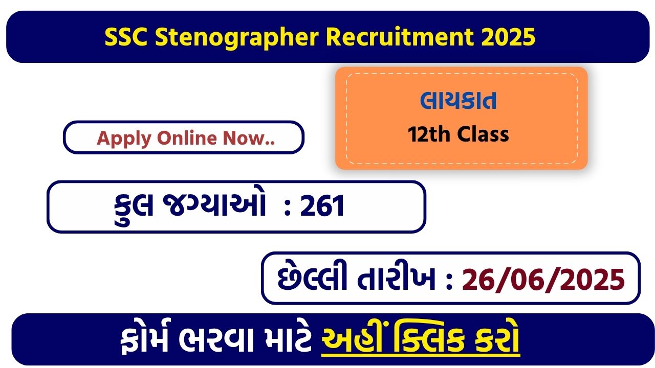 SSC Stenographer Recruitment 2025: Apply Now for 261 Grade C & D Vacancies – Official Notification Out!