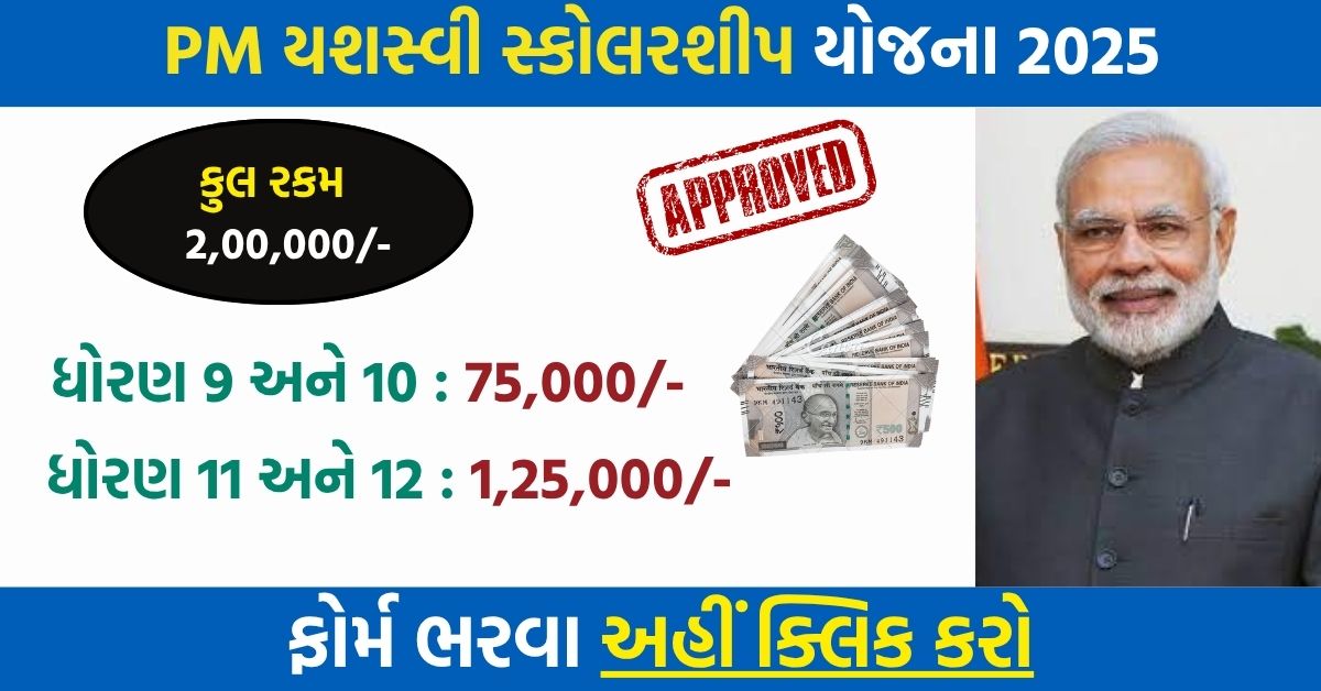 Yashasvi Scholarship Yojana 2025 Gujarat – Get Up to ₹1.25 Lakh for Class 9 to 12 Students