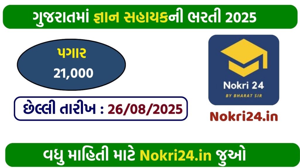 Samagra Shiksha Gujarat Primary Gyan Sahayak Recruitment 2025 – Apply Online