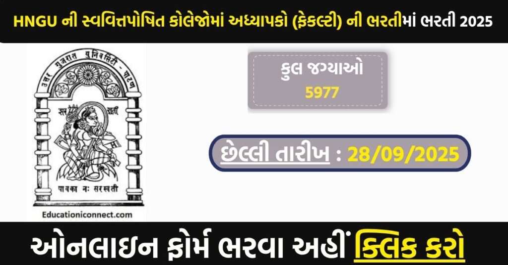 HNGU Faculty Recruitment 2025