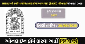 HNGU Faculty Recruitment 2025