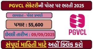PGVCL Company Secretary Recruitment 2025 – Apply for 01 Vacancy at Rajkot