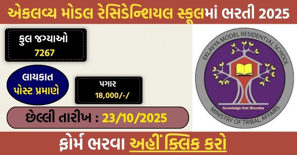EMRS Recruitment 2025 Apply Online for 7267 Teaching & Non-Teaching Posts
