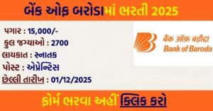 Bank of Baroda Recruitment 2025 – Apply Online for 2700 Apprentice Posts
