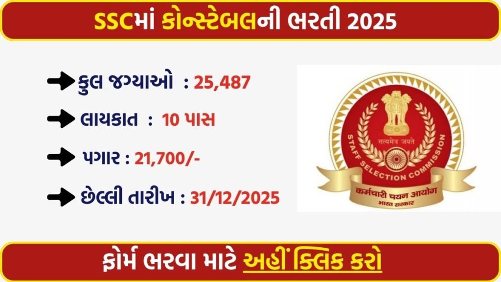SSC GD Constable Recruitment 2025: Online Application Begins for 25,487 Vacancies – Apply Now
