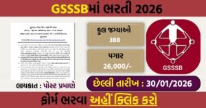 GSSSB Work Assistant And Draftsman Recruitment 2026 – Apply Online for 388 Class-3 Posts