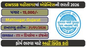 GWSSB Mahisagar Apprentice Recruitment 2026 – Walk-in Interview for Civil, Graduate & ITI Candidates