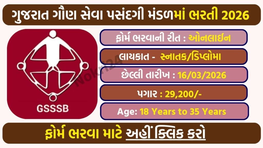 GSSSB Pharmacist Recruitment 2026: Apply Online for 16 Class-3 Posts