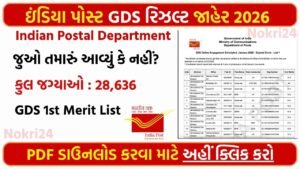 India Post GDS Result 2026 Declared – Check 1st Merit List for 28,636 Vacancies