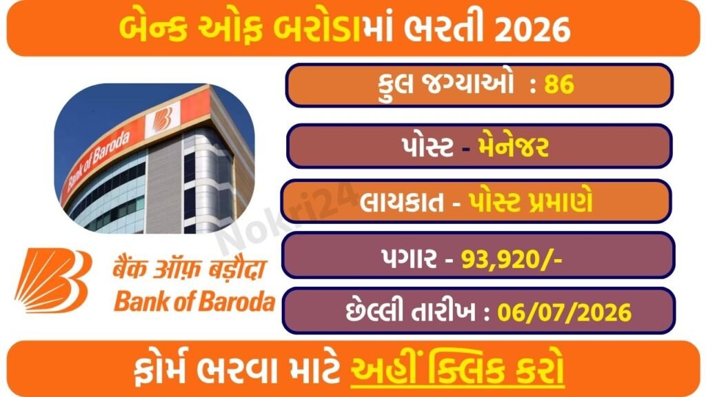 Bank of Baroda Recruitment 2026: 86 Vacancies Announced for Manager & Senior Manager Posts