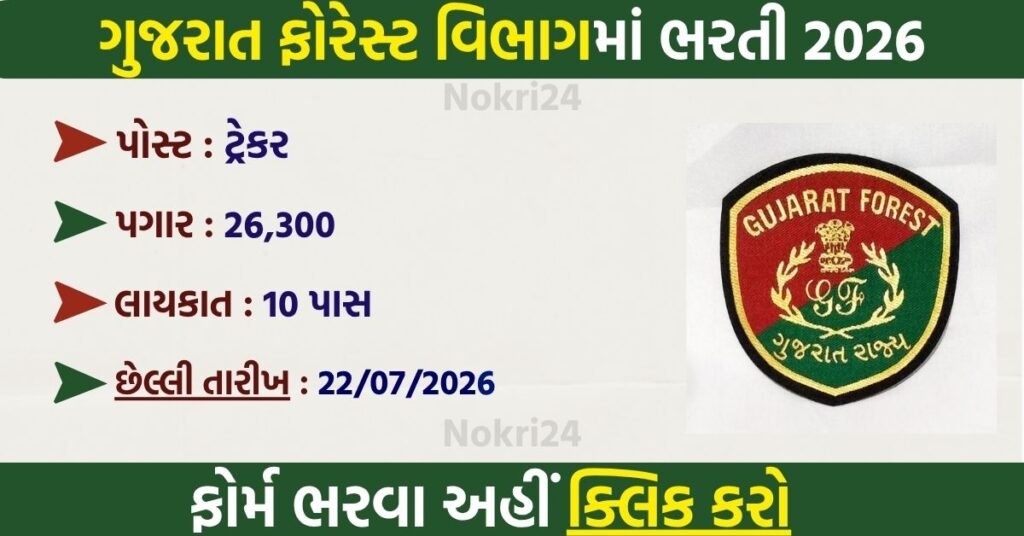 Gujarat Forest Department Recruitment 2026: Apply Offline for 25 Posts