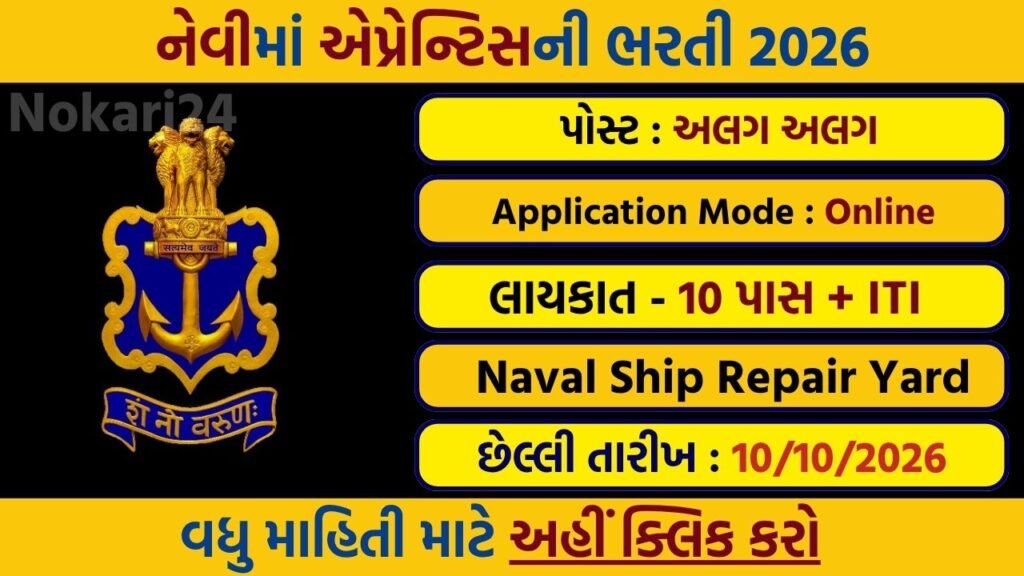 Navy Apprentice Recruitment 2026: 50 Vacancies, Eligibility, Salary, Selection Process & Apply Online