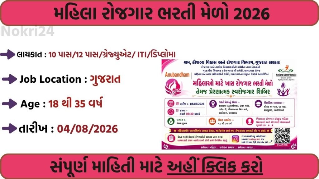 Rozgaar Bharti Melo 2026: Walk-in Interview on 04 August | 9th Pass to Graduate Can Apply