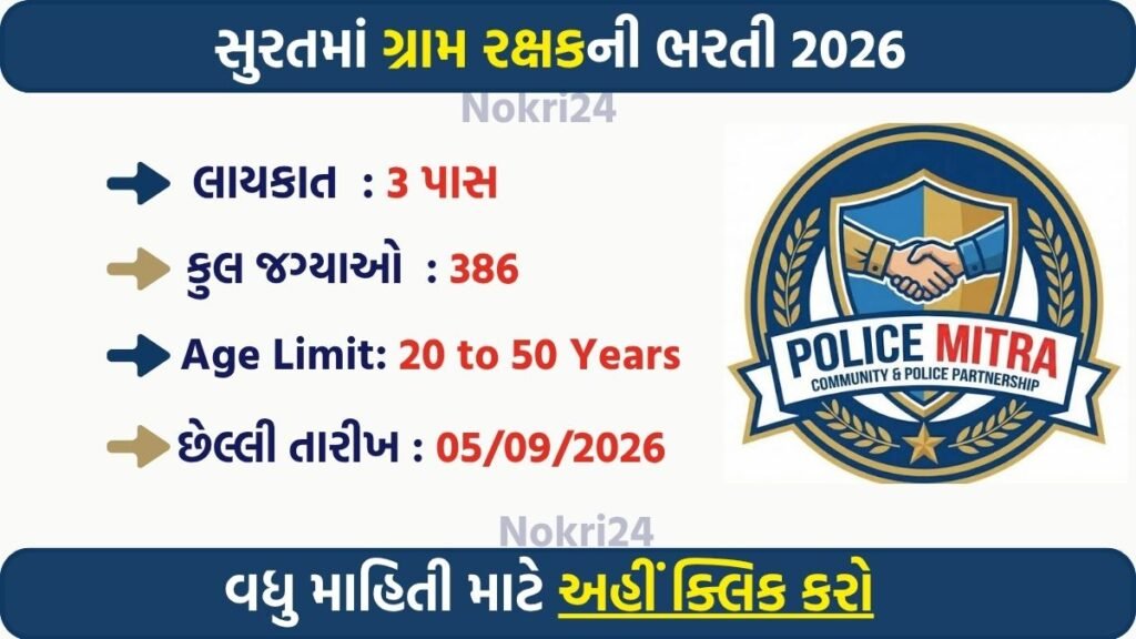 Surat Rural GRD And SRD Recruitment 2026: Apply for 379 Posts, Check Eligibility, Physical Test, Dates and Details
