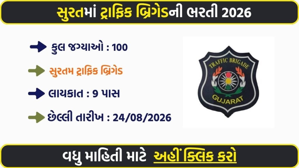 Surat Rural Traffic Brigade Recruitment 2026: Apply for 100 Honorary Volunteer Posts
