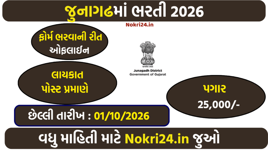 Junagadh PM Poshan Recruitment 2026: Apply for 17 Posts