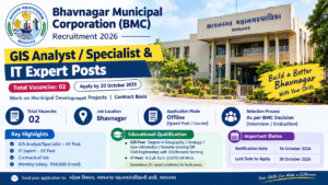 BMC Recruitment 2026: GIS Analyst and IT Expert Posts