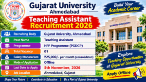 Gujarat University Recruitment 2026 – Apply Offline for 01 Post