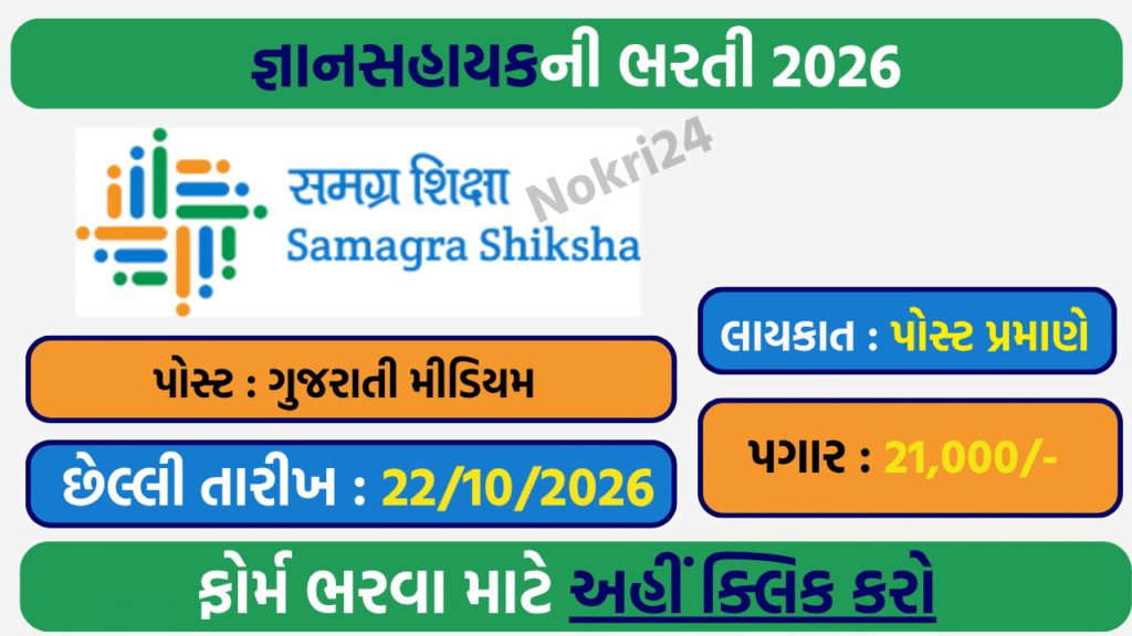 Gyan Sahayak Primary Recruitment 2026: Apply Online for Gujarati Medium Posts