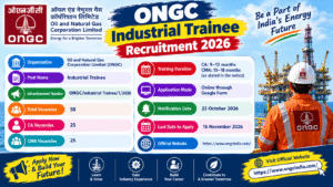 ONGC Industrial Trainee Recruitment 2026: 50 Vacancies for CA/CMA Students