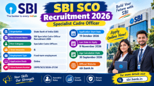 SBI SCO Recruitment 2026: Apply Online for 6 Vacancies